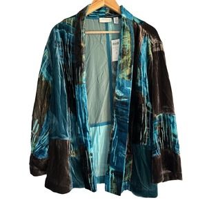 Chico's Multicolor Open Front Jacket NWT